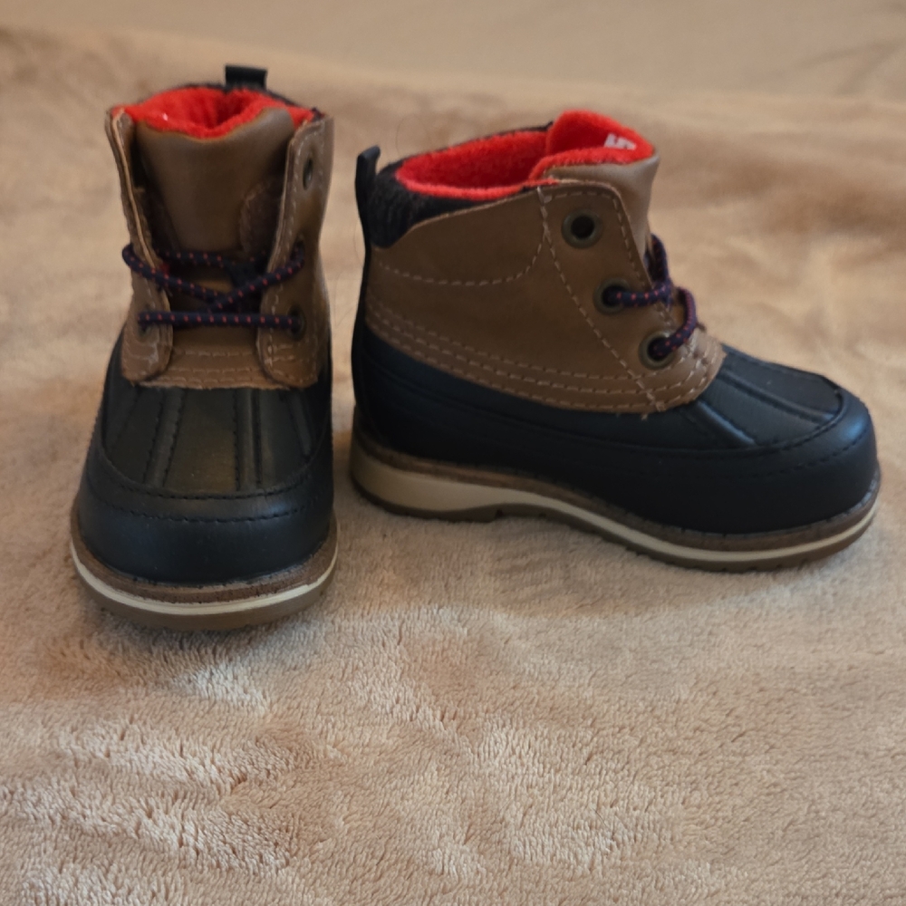 Cozy Brown and Black Kids Boots